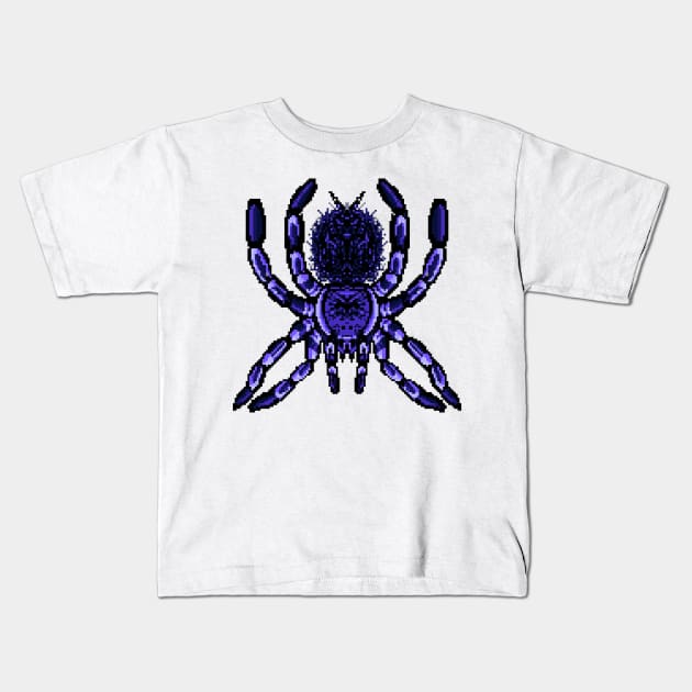 Tarantula Pixel Art 16 Kids T-Shirt by IgorAndMore
